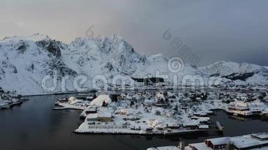 挪威诺尔赫特冬季景观短片，被称为世界上最美丽的群岛洛福顿岛
